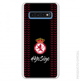 Carcasa Oficial Cultural y Deportiva Leonesa Escudo fondo negro yo sigo para Samsung Galaxy S10- La Casa de las Carcasas