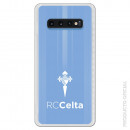 Carcasa Oficial Celta Escudo Blanco fondo azul para Samsung Galaxy S10 Plus- La Casa de las Carcasas