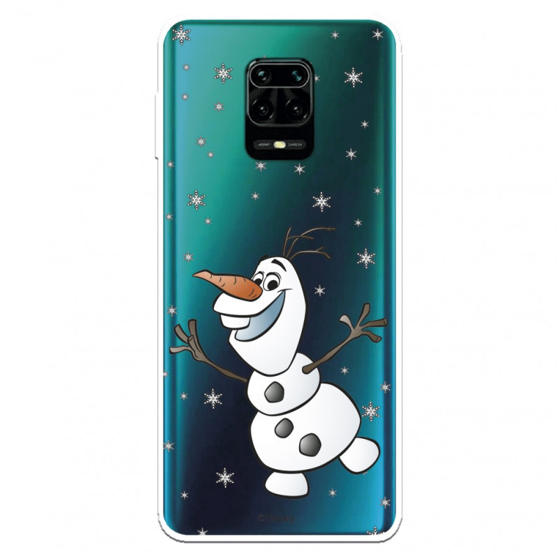 Funda para Xiaomi Redmi Note 9 Pro Oficial de Disney Olaf Transparente - Frozen