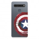 Funda para LG K61 Oficial de Marvel Capitán América Escudo Transparente - Marvel