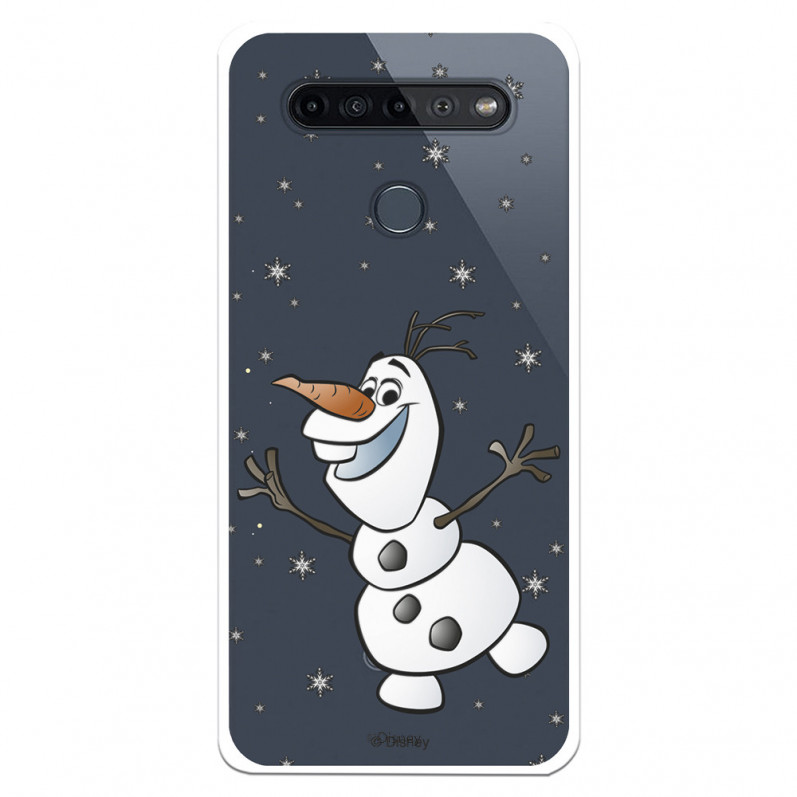 Funda para LG K51S Oficial de Disney Olaf Transparente - Frozen