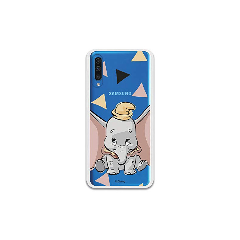 Offizielle Disney Dumbo Silhouette Transparente Hülle für Samsung Galaxy A50