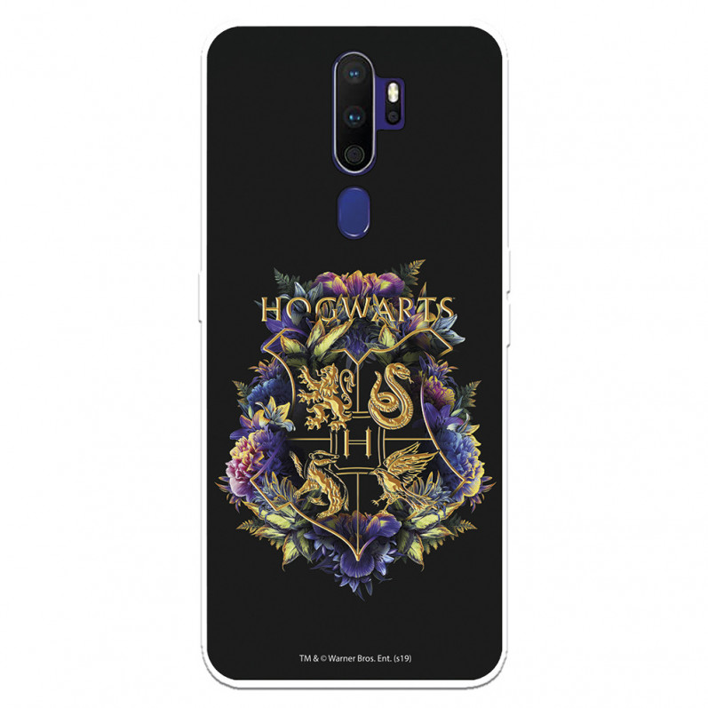 Funda para Oppo A5 2020 Oficial de Harry Potter Hogwarts Floral - Harry Potter