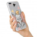 Funda para Oppo A9 2020 Oficial de Disney Dumbo Silueta Transparente - Dumbo