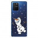 Funda para Samsung Galaxy A91 Oficial de Disney Olaf Transparente - Frozen