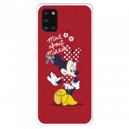 Funda para Samsung Galaxy A31 Oficial de Disney Minnie Mad About - Clásicos Disney