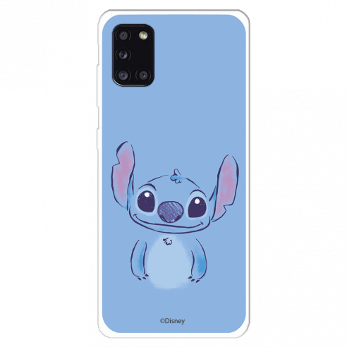 Funda para Samsung Galaxy A31 Oficial de Disney Stitch Azul - Lilo & Stitch