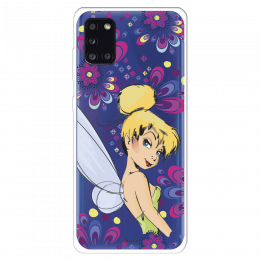 Funda para Samsung Galaxy A31 Oficial de Disney Campanilla Flores - Peter Pan