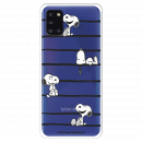 Funda para Samsung Galaxy A31 Oficial de Peanuts Snoopy rayas - Snoopy