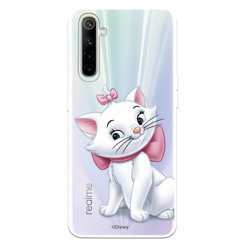 Funda para Realme 6 Oficial de Disney Marie Silueta - Los Aristogatos