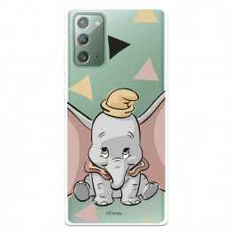 Funda para Samsung Galaxy Note 20 Oficial de Disney Dumbo Silueta Transparente - Dumbo