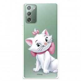 Funda para Samsung Galaxy Note 20 Oficial de Disney Marie Silueta - Los Aristogatos