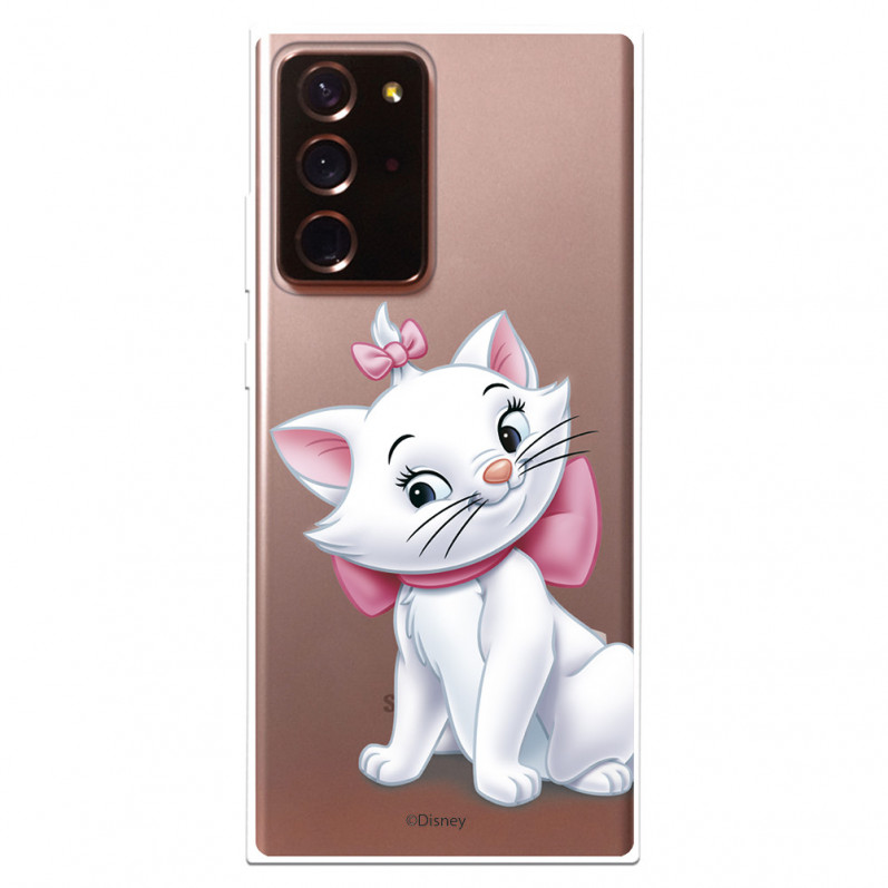 Funda para Samsung Galaxy Note 20 Ultra Oficial de Disney Marie Silueta - Los Aristogatos