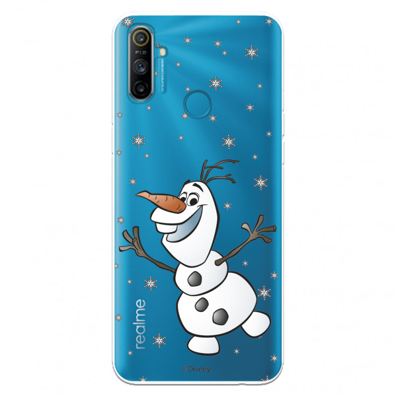 Funda para Realme 6i Oficial de Disney Olaf Transparente - Frozen