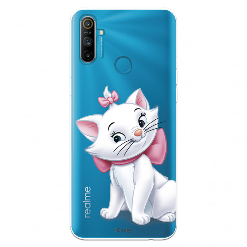 Funda para Realme 5i Oficial de Disney Marie Silueta - Los Aristogatos