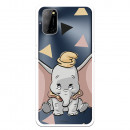 Funda para Oppo A92 Oficial de Disney Dumbo Silueta Transparente - Dumbo