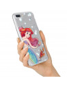 Funda para Oppo A92 Oficial de Disney Ariel y Sebastián Burbujas - La Sirenita