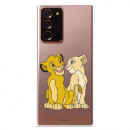 Funda para Samsung Galaxy Note 20 Plus Oficial de Disney Simba y Nala Silueta - El Rey León