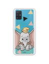 Funda para Samsung Galaxy A51 5G Oficial de Disney Dumbo Silueta Transparente - Dumbo