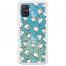 Funda para Samsung Galaxy A51 5G Oficial de Disney Chip Potts Siluetas - La Bella y la Bestia