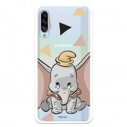 Funda para Samsung Galaxy A90 5G Oficial de Disney Dumbo Silueta Transparente - Dumbo