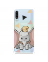 Funda para Samsung Galaxy A90 5G Oficial de Disney Dumbo Silueta Transparente - Dumbo