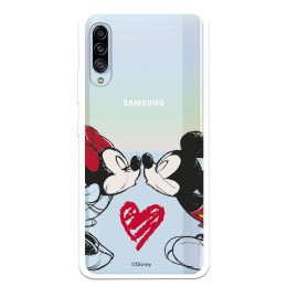 Funda para Samsung Galaxy A90 5G Oficial de Disney Mickey y Minnie Beso - Clásicos Disney