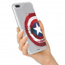 Funda para LG Velvet 5G Oficial de Marvel Capitán América Escudo Transparente - Marvel