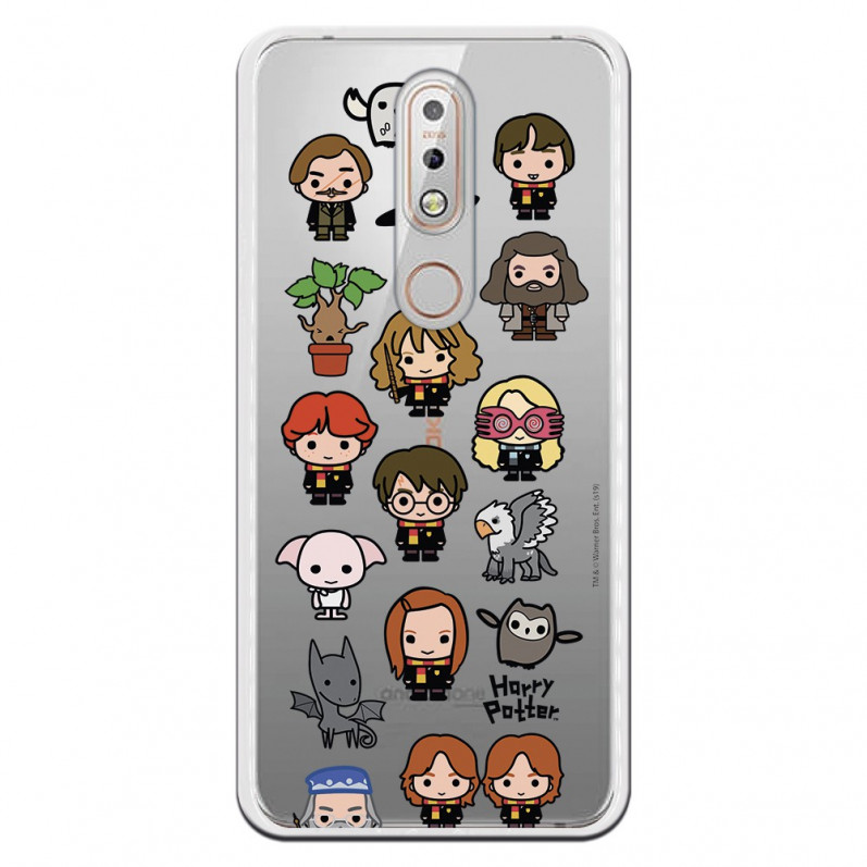 Carcasa Oficial Harry Potter icons characters para Nokia 7.1- La Casa de las Carcasas