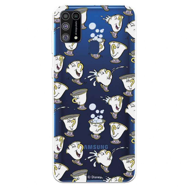 Offizielle Disney Chip Potts Silhouettes Beauty and the Beast Samsung Galaxy M31 Hülle