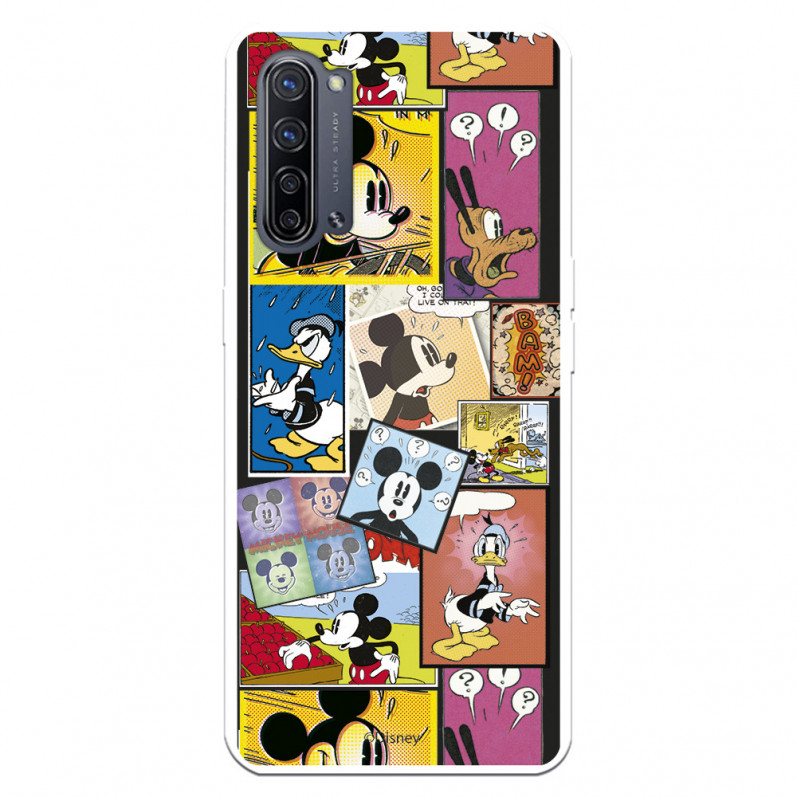 Funda para Oppo Find X2 Neo Oficial de Disney Mickey Comic - Clásicos Disney