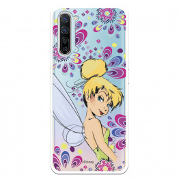 Funda para Oppo Find X2 Lite Oficial de Disney Campanilla Flores - Peter Pan