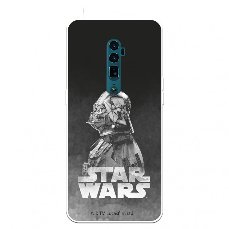 Funda para Oppo Reno 10x Zoom Oficial de Star Wars Darth Vader Fondo negro - Star Wars