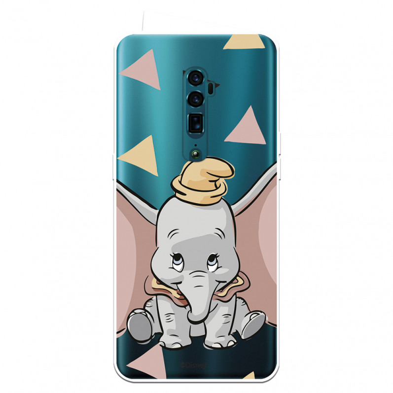 Funda para Oppo Reno 10x Zoom Oficial de Disney Dumbo Silueta Transparente - Dumbo