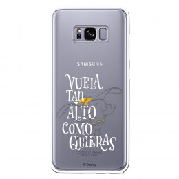 Carcasa Oficial Disney Dumbo Vuela tan algo Clear para Samsung Galaxy S8- La Casa de las Carcasas