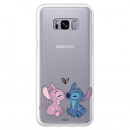 Funda para Samsung Galaxy S8 Plus Oficial de Disney Angel & Stitch Beso - Lilo & Stitch