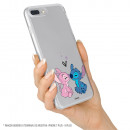 Funda para Bq Aquaris U Plus Oficial de Disney Angel & Stitch Beso - Lilo & Stitch