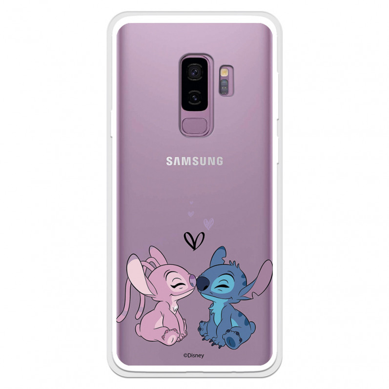 Funda para Samsung Galaxy S9 Plus Oficial de Disney Angel & Stitch Beso - Lilo & Stitch