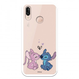 Funda para Huawei P20 Lite Oficial de Disney Angel & Stitch Beso - Lilo & Stitch