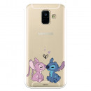 Funda para Samsung Galaxy A6 2018 Oficial de Disney Angel & Stitch Beso - Lilo & Stitch