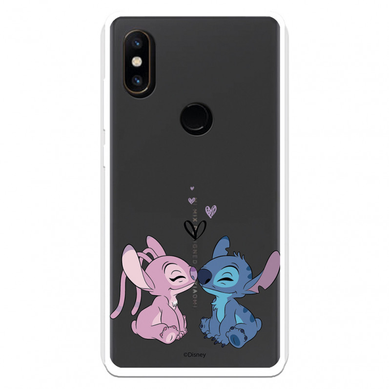 Funda para Xiaomi Mi Mix 2S Oficial de Disney Angel & Stitch Beso - Lilo & Stitch