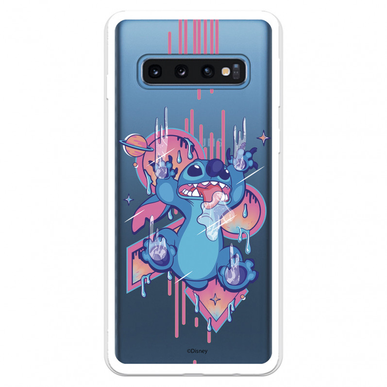 Funda para Samsung Galaxy S10 Plus Oficial de Disney Stitch Graffiti - Lilo & Stitch