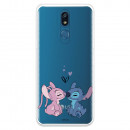 Funda para LG K40 Oficial de Disney Angel & Stitch Beso - Lilo & Stitch