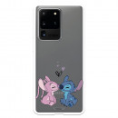 Funda para Samsung Galaxy S20 Ultra Oficial de Disney Angel & Stitch Beso - Lilo & Stitch