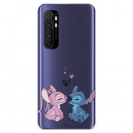 Funda para Xiaomi Mi Note 10 Lite Oficial de Disney Angel & Stitch Beso - Lilo & Stitch