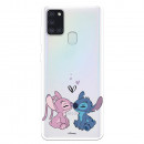 Funda para Samsung Galaxy A21S Oficial de Disney Angel & Stitch Beso - Lilo & Stitch