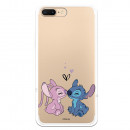 Funda para iPhone 8 Plus Oficial de Disney Angel & Stitch Beso - Lilo & Stitch