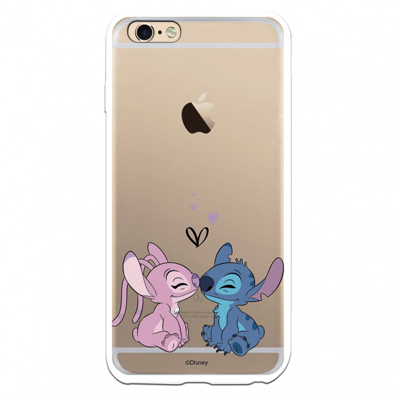 Funda para iPhone 6S Plus Oficial de Disney Angel & Stitch Beso - Lilo & Stitch