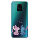 Funda para Xiaomi Redmi Note 9 Pro Oficial de Disney Angel & Stitch Beso - Lilo & Stitch