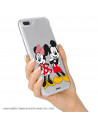 Funda para Oppo A91 Oficial de Disney Mickey y Minnie Posando - Clásicos Disney